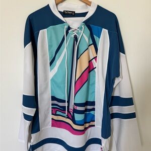 PINK DOLPHIN Colorful Graphic Hockey Jersey
